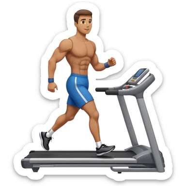 guy working out walking  sticker