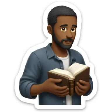 Man putting his hand on the Bible m sticker