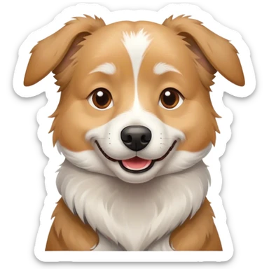 Happy senior dog  sticker