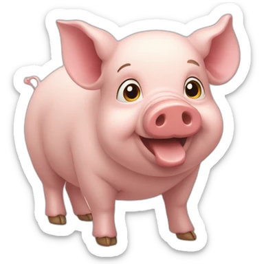 cochon bisous sticker