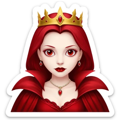 vampire queen with red dress sticker