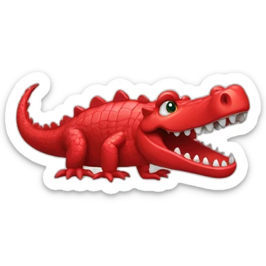 red crocodile with akimbo sticker