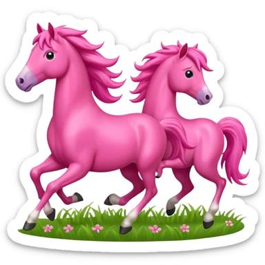Pink Horses sticker