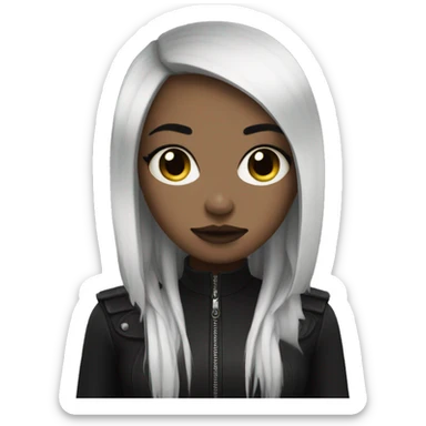 goth girl with her black caf sticker