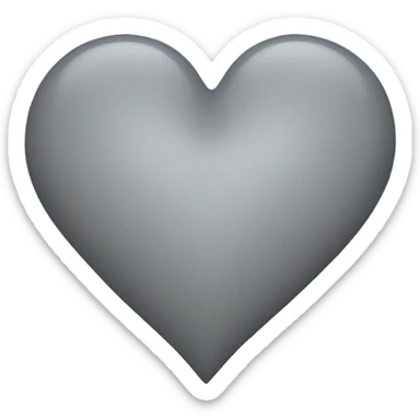 Grey heart sticker