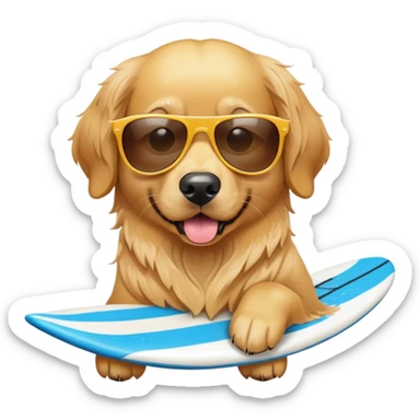 surf-style dog  sticker