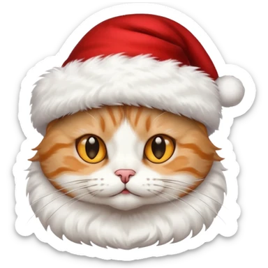gato com gorro de natal sticker