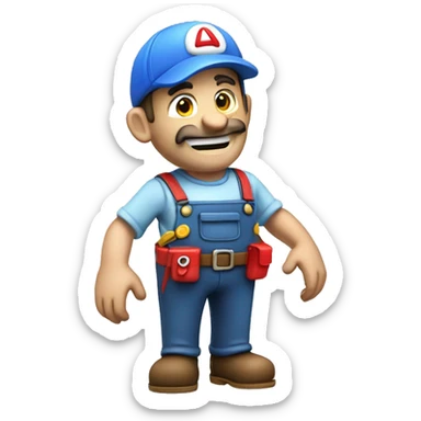 3 d plumber sticker