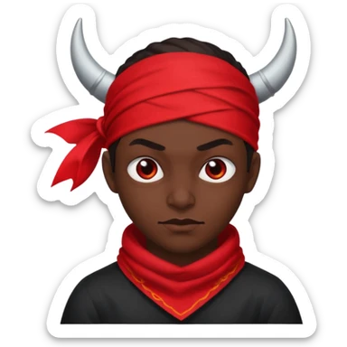 Emoji de bandido con diablito  sticker