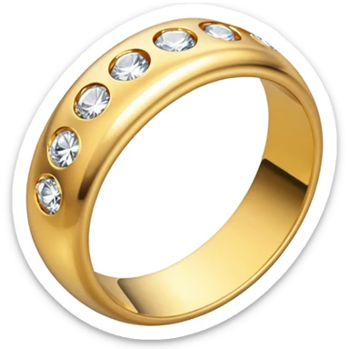 wedding ring with sparkles sticker