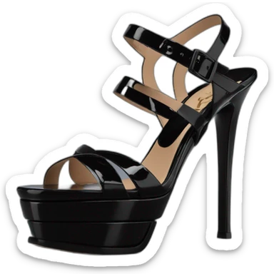 Ysl heel sandal TRIBUTE PLATFORM SANDAL black PATENT LEATHER sticker