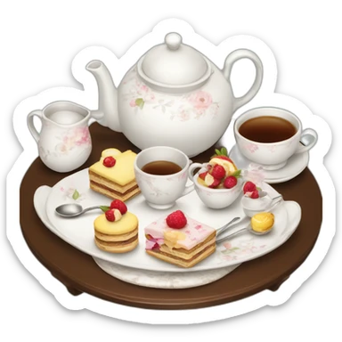 high tea set sticker