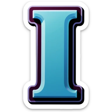 Letter I sticker