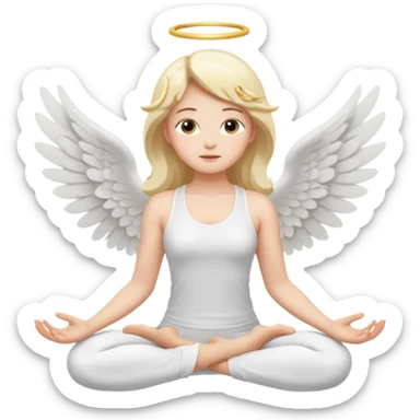 yoga angel sticker