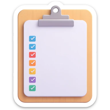emoji for data validation, clipboard with a checkmark sticker