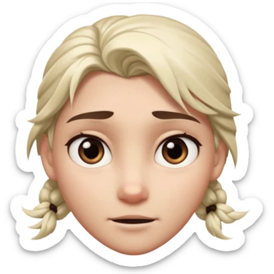 Shadow looming behind, character frozen mid-turn sticker