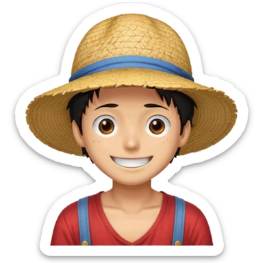 Luffy riendo sticker