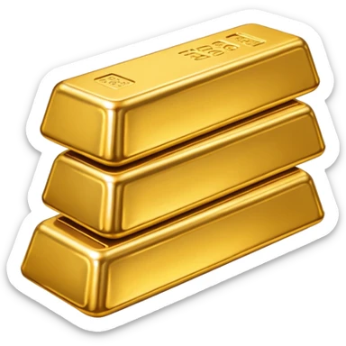 several gold bars, realistic lighting, no text or engravings, smooth surface sticker
