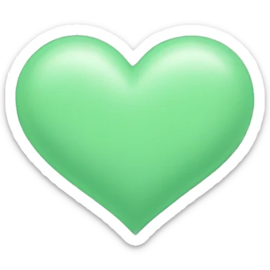 Pastel green heart emoji sticker