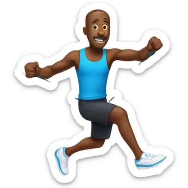 Man jumping on jump rope sticker