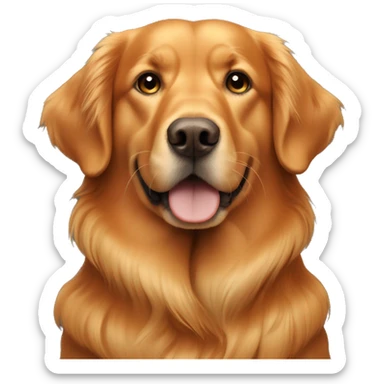 Two dark orange golden retrievers sticker