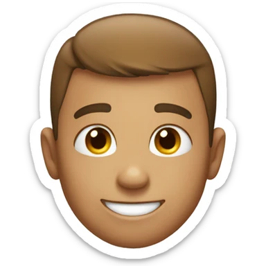 Happy brothers face sticker