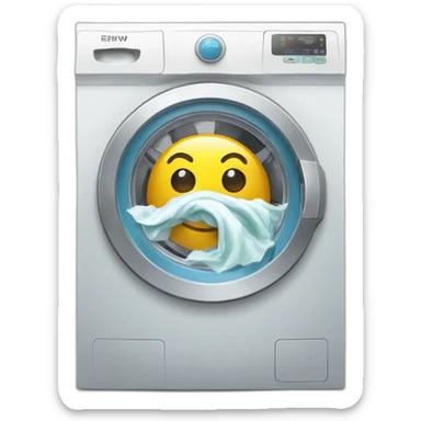 money in washing machine sticker