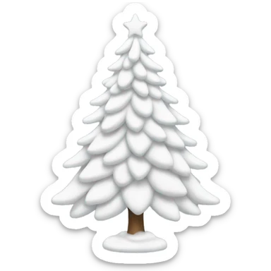 White Christmas tree sticker
