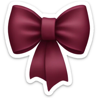 burgundy little bow sticker