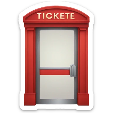 Red ticket entrance  sticker