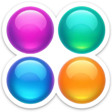 magic spheres, neon, glow sticker