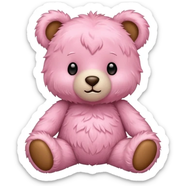 cute teddy bear soft pink sticker
