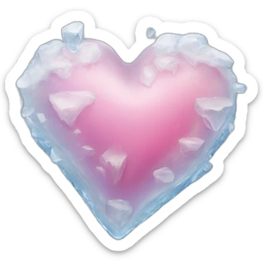 Heart ice sticker