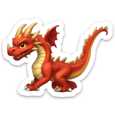 A dragon's head A dragon set and his foot sticker