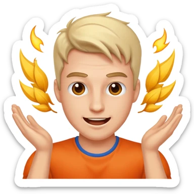 energetic man sticker