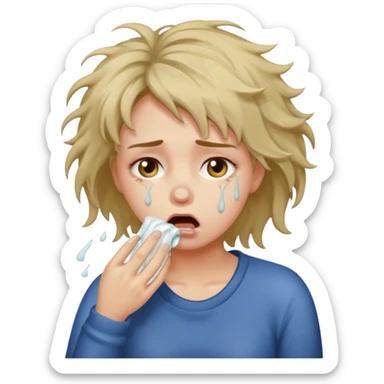 A Woman vomiting sticker