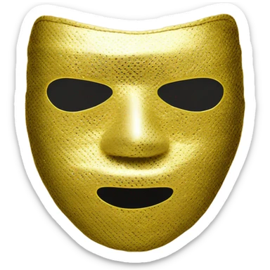 ski mask with gold teeth  sticker