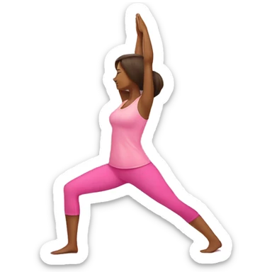 Pink yoga mat  sticker