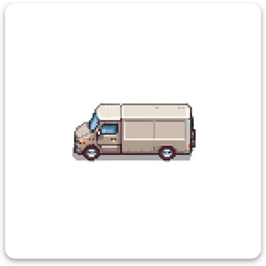 courier truck, side view sticker