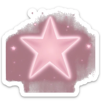 Three small light pink , 4-pointed sparks grouped together. The stars have a slightly elongated shape, giving them a twinkling effect. They vary in size, with the largest star in the center and two smaller stars on either side.  sticker