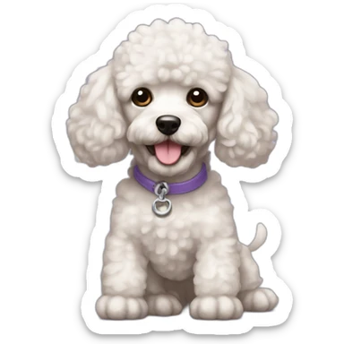 Jack the poodle puppie sticker