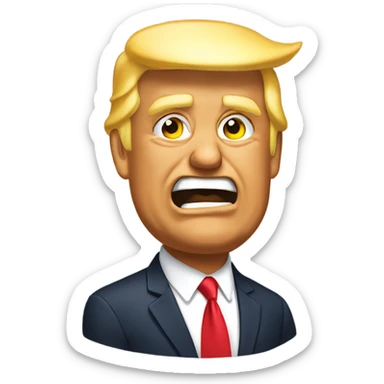 Trump mewing sticker