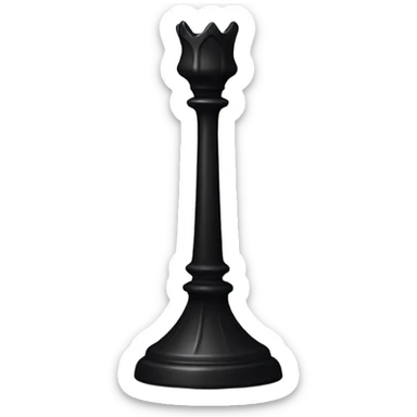 black gothic candlestick sticker