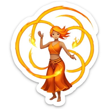 Poi fire dance sticker
