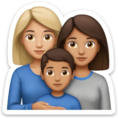 Latin mom with 3 kids. 15 year old girl. 13 year old boy and a 3 year old. sticker