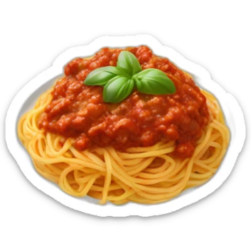 spaghetti bolognese plate sticker