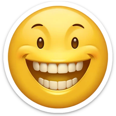 An emoji grinning with gold teeth  sticker
