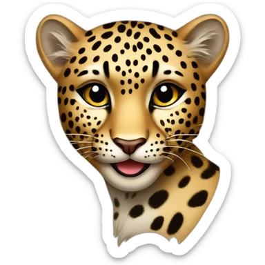 pin-up leopard sticker