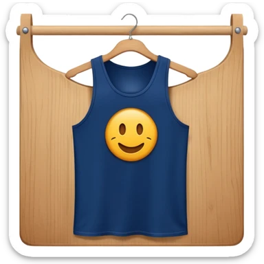plain navy blue tank top on a hanger sticker
