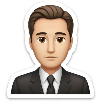 professional man with neat hair, business attire, professional appearance, named Fidel Chenèt sticker